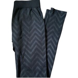 Cute Patterned Leggings Small Black on Black